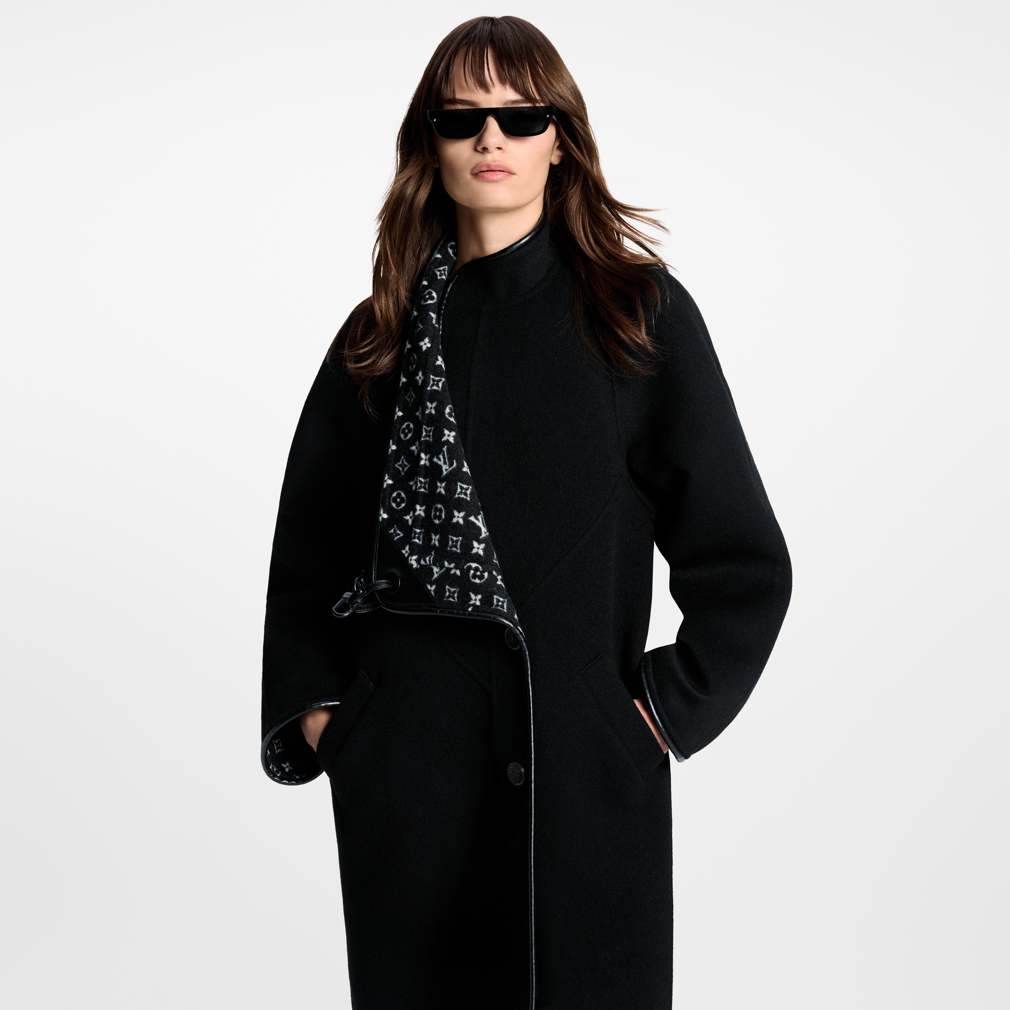 Double Face Long Clip Front Coat - Ready to Wear | LOUIS VUITTON